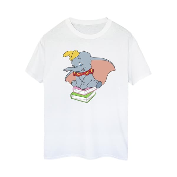 Disney Dam/Lady Dumbo Sitter På Böcker Boyfriend T-shirt i bomull