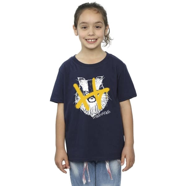 Harry Potter Girls Hufflepuff Pop Spray Cotton T-Shirt