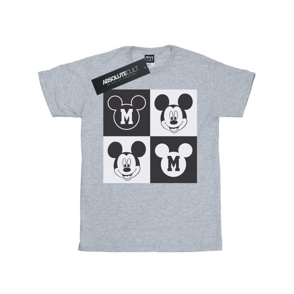 Disney Boys Mickey Mouse Smiling Squares T-Shirt