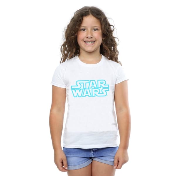 Star Wars T-shirt i bomull med Neon Sign-logotyp för flickor