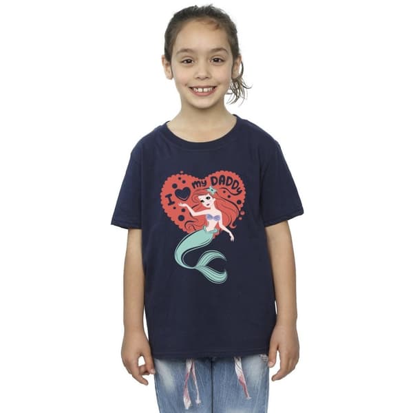 Disney Girls The Little Mermaid Love Daddy Cotton T-Shirt