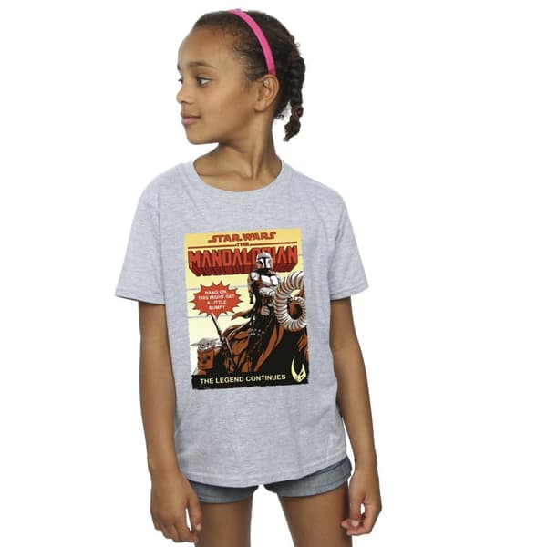 Star Wars The Mandalorian Bumpy Ride T-shirt i bomull för flickor