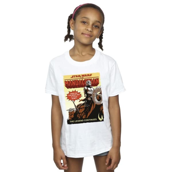 Star Wars The Mandalorian Bumpy Ride T-shirt i bomull för flickor