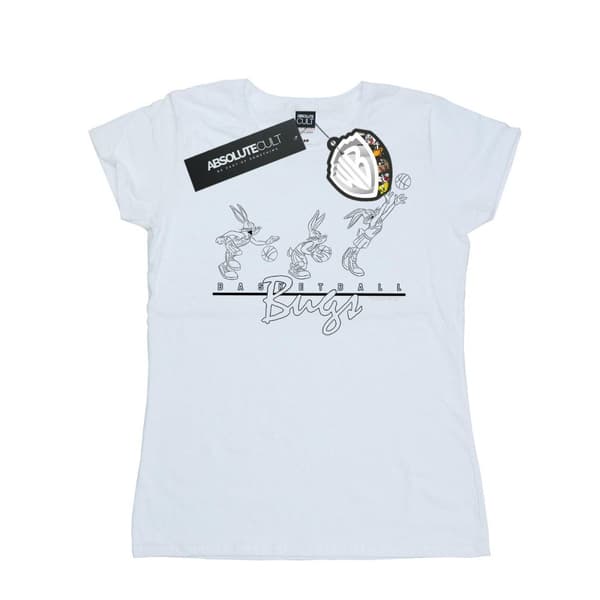Looney Tunes Basketbuggar - bomulls-T-shirt för kvinnor/damer White S