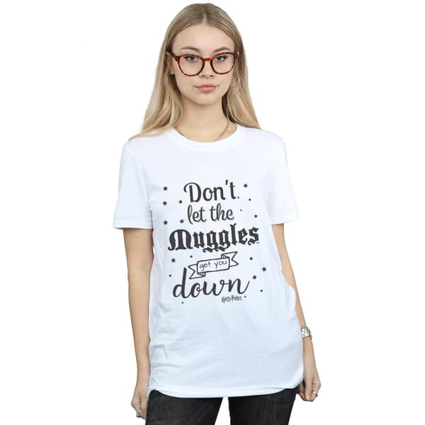 Harry Potter Dam/Tjej Don´t Let The Muggles Bomull Boyfriend T-shirt