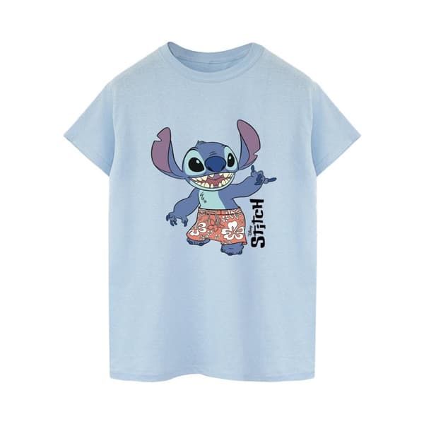 Disney Womens/Ladies Lilo & Stitch Bermuda Shorts Cotton Boyfriend T-Shirt