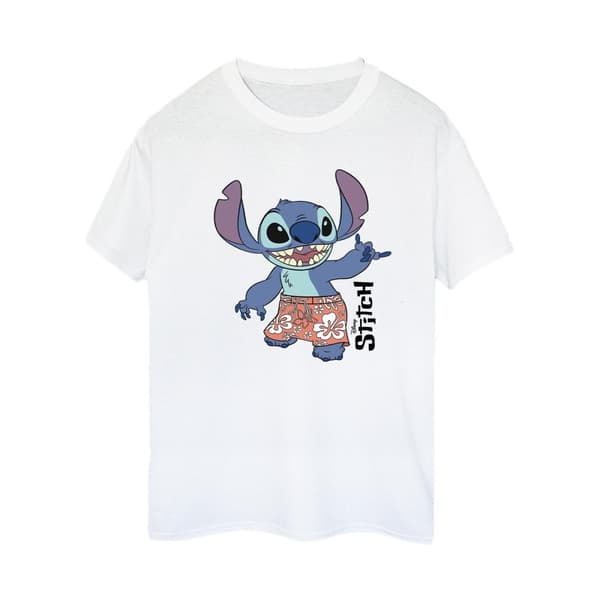 Disney Womens/Ladies Lilo & Stitch Bermuda Shorts Cotton Boyfriend T-Shirt
