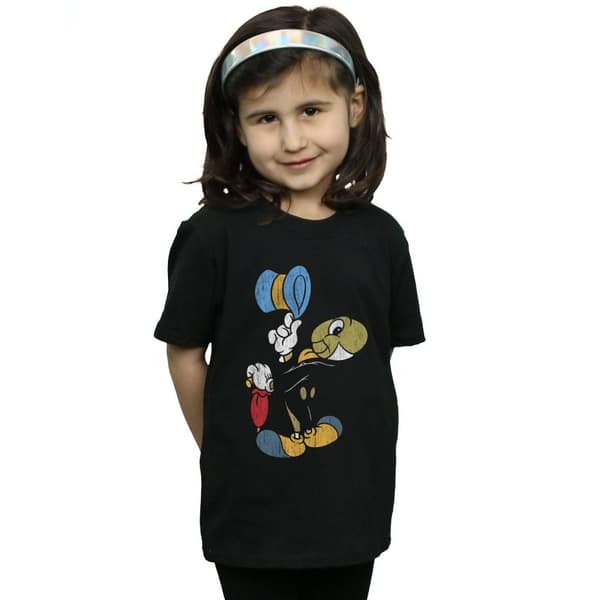 Disney Pinocchio Jiminy Cricket T-shirt i bomull för flickor