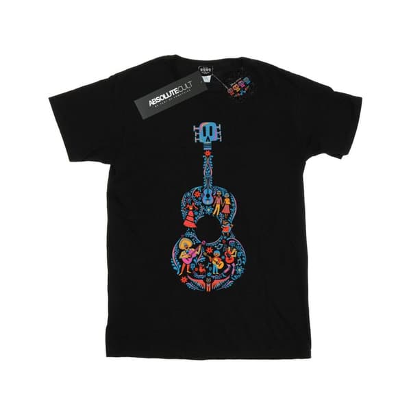 Disney Womens/Ladies Coco Guitar Pattern Cotton Boyfriend T-Shirt