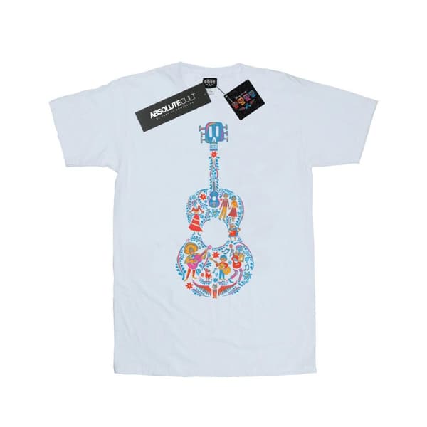 Disney Womens/Ladies Coco Guitar Pattern Cotton Boyfriend T-Shirt