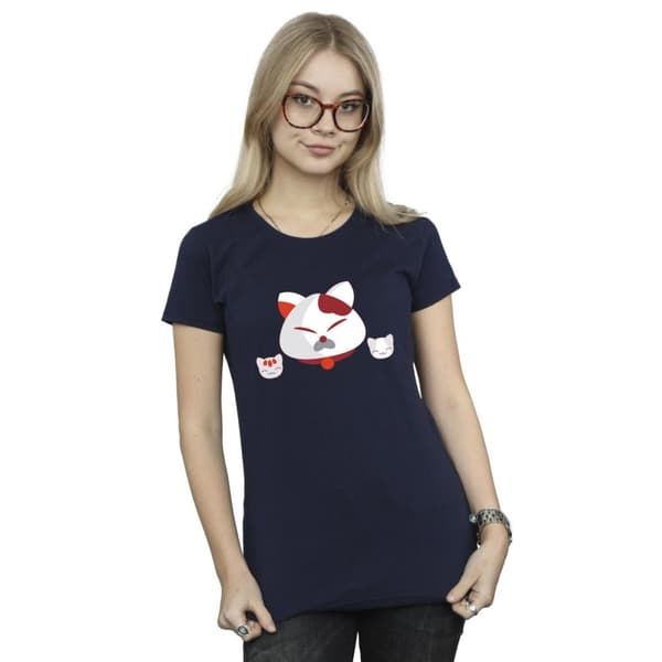 Disney Womens/Ladies Big Hero 6 Baymax Kitten Heads Cotton T-Shirt