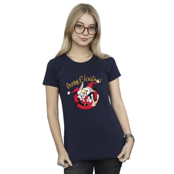 Looney Tunes Dam/Lady Lola Merry Christmas - T-shirt i bomull