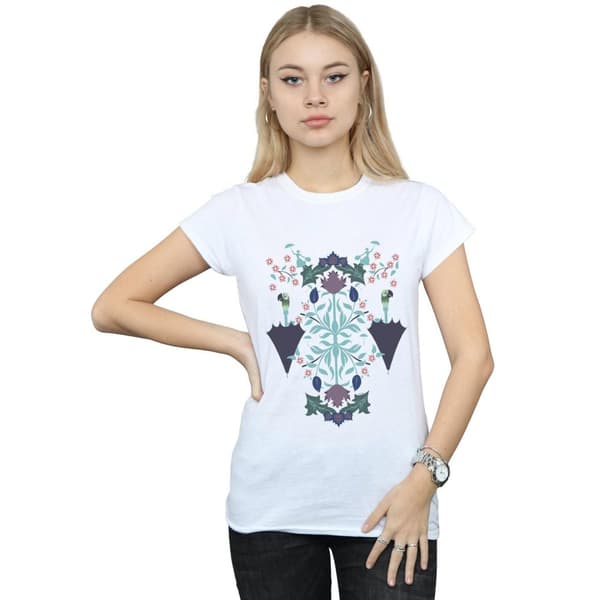 Disney Womens/Ladies Mary Poppins Floral Collage Cotton T-Shirt