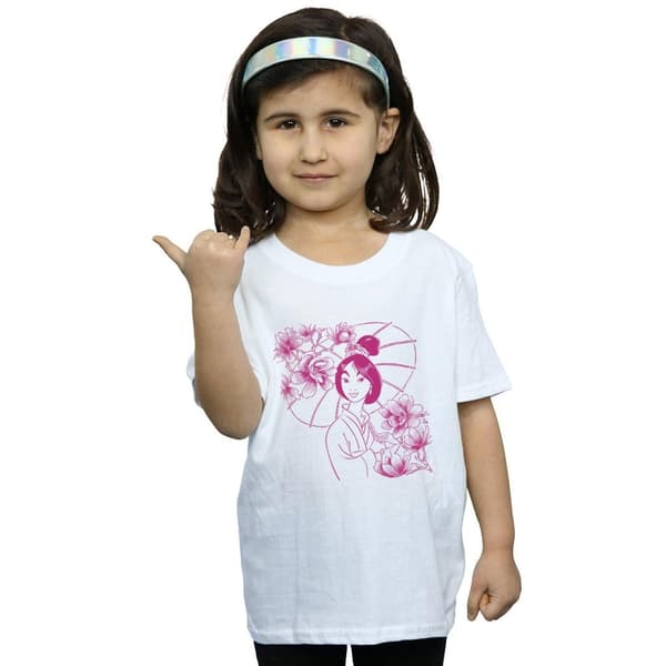 Disney Mulan Mono Magnolia T-shirt i bomull för flickor
