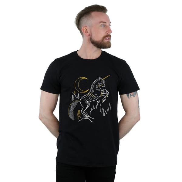 Harry Potter T-shirt med linjekonst av enhörning för herrar