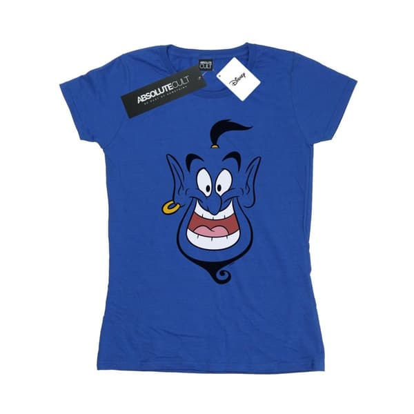 Disney Dam/Tjej Aladdin Genie Face Bomulls-T-shirt