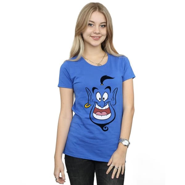 Disney Dam/Tjej Aladdin Genie Face Bomulls-T-shirt