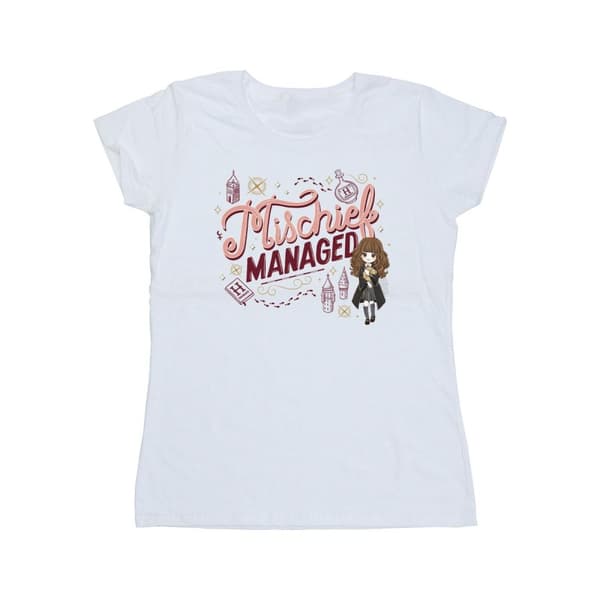 Harry Potter Dam/Tjej Mischief Managed Hermione T-shirt i bomull White XXL
