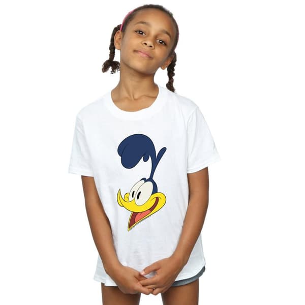 Looney Tunes Girls Road Runner Face Cotton T-Shirt