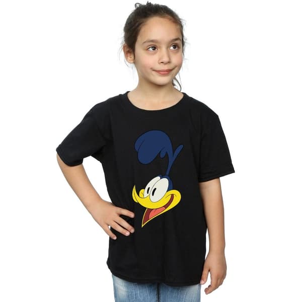 Looney Tunes Girls Road Runner Face Cotton T-Shirt