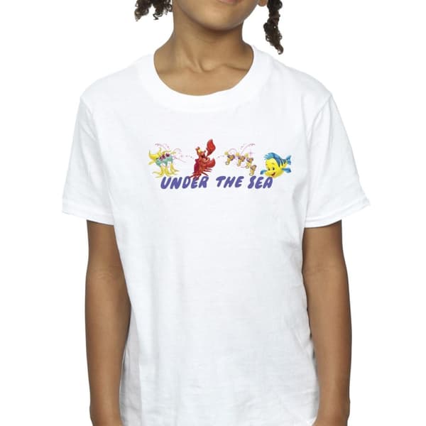 Disney Den lilla sjöjungfrun under havet - bomulls-T-shirt för flickor
