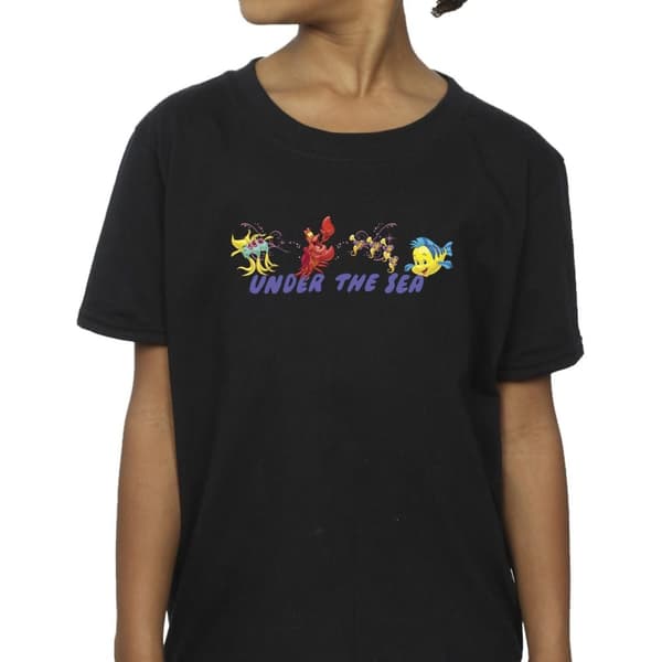 Disney Den lilla sjöjungfrun under havet - bomulls-T-shirt för flickor