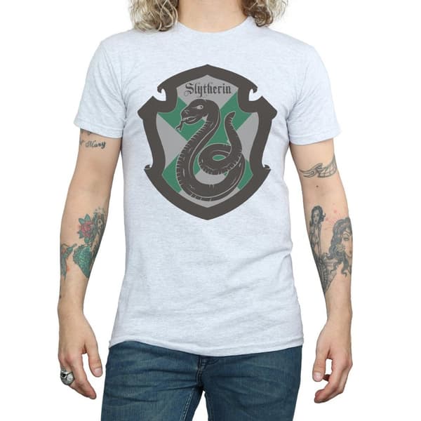 Harry Potter Slytherin Crest Flat T-shirt för herrar