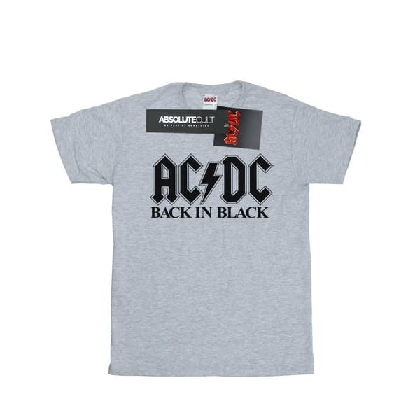 AC/DC Mens Back in Black Logo T-Shirt