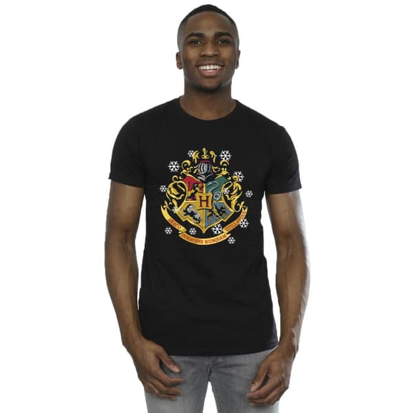 Harry Potter Mens Christmas Crest T-Shirt