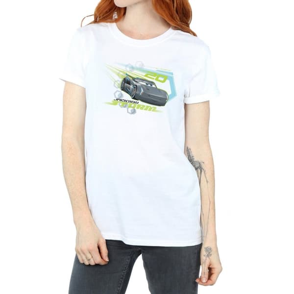 Disney Dam/dam Cars Jackson Storm Boyfriend T-shirt i bomull