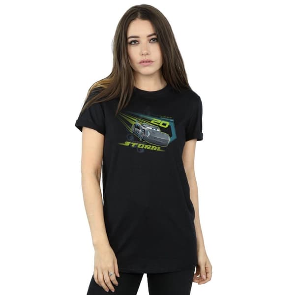 Disney Dam/dam Cars Jackson Storm Boyfriend T-shirt i bomull