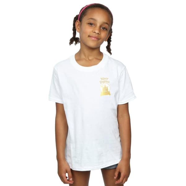 Disney Mary Poppins snöboll - T-shirt i bomull med bröst för flickor
