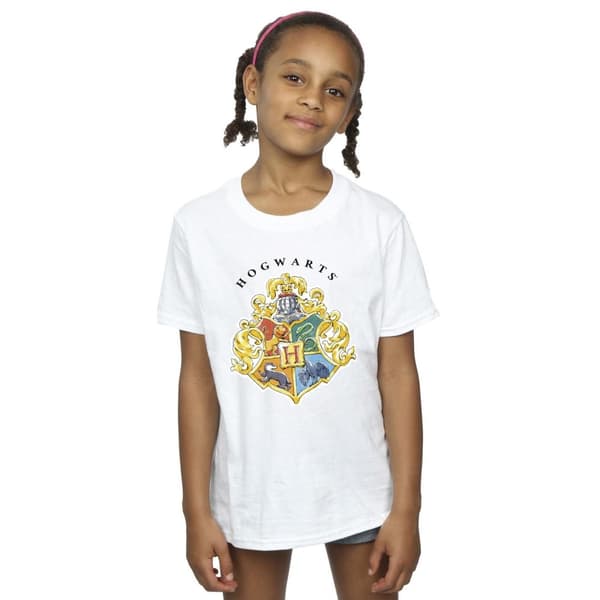 Harry Potter T-shirt i bomull med Hogwarts-skolemblem för flickor
