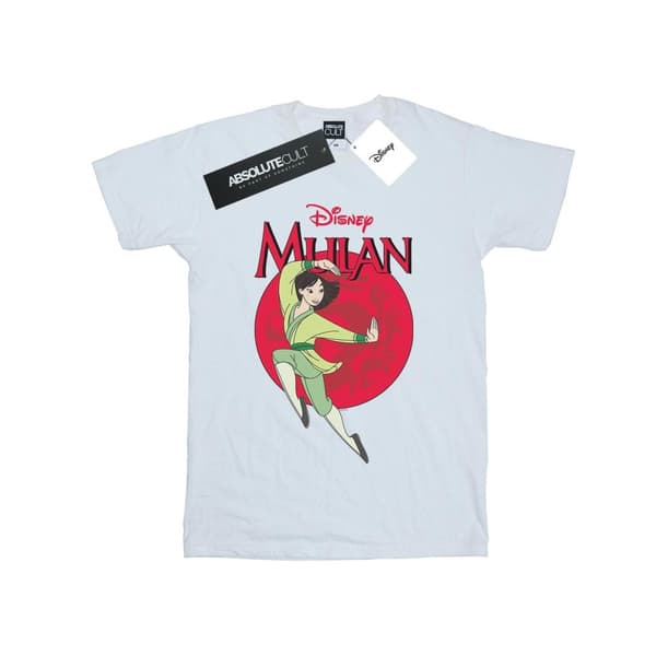 Disney Womens/Ladies Mulan Dragon Circle Cotton Boyfriend T-Shirt