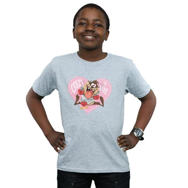 Looney Tunes Pojkar Taz Alla hjärtans dag Crazy In Love T-shirt