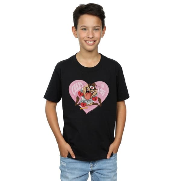 Looney Tunes Pojkar Taz Alla hjärtans dag Crazy In Love T-shirt