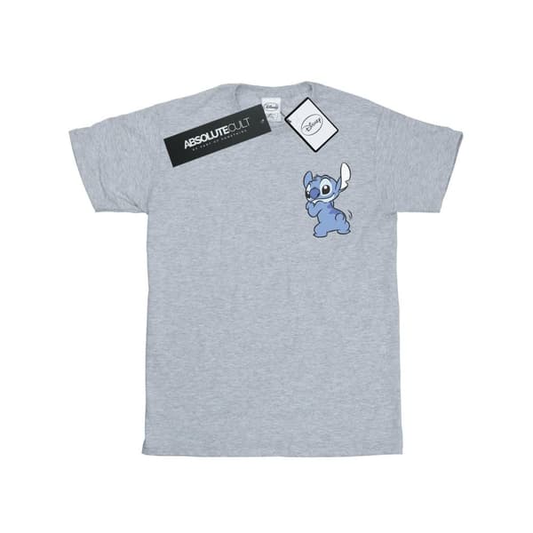 Disney Girls Lilo And Stitch Stitch Backside Breast Print Cotton T-Shirt