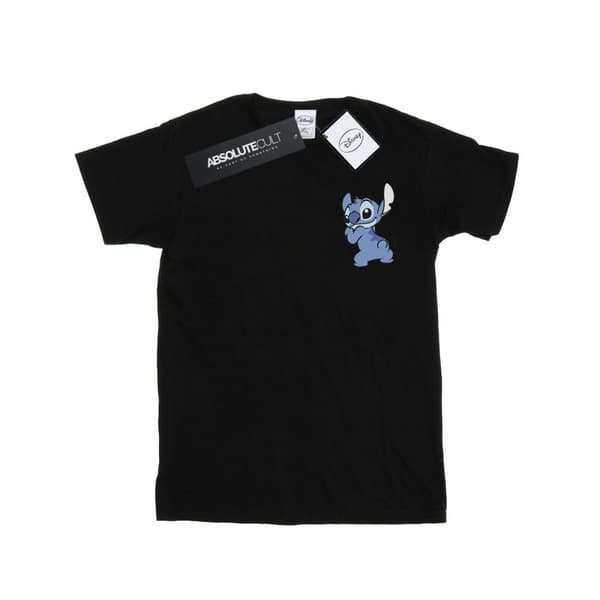 Disney Girls Lilo And Stitch Stitch Backside Breast Print Cotton T-Shirt
