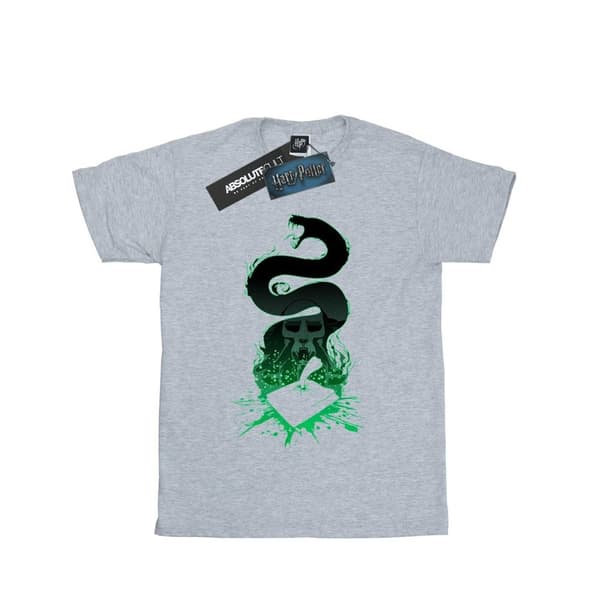 Harry Potter Girls Nagini Silhouette Cotton T-Shirt Sports Grey 9-11 Years