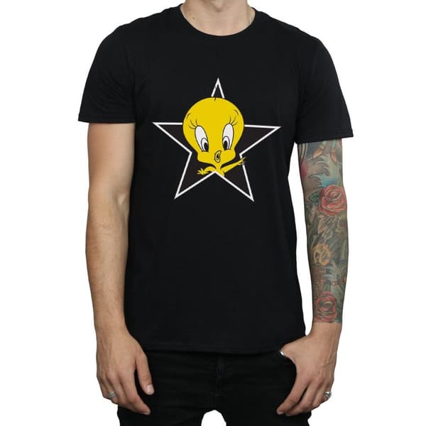 Looney Tunes Mens Tweety Pie Star T-Shirt