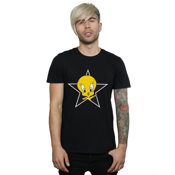 Looney Tunes Mens Tweety Pie Star T-Shirt