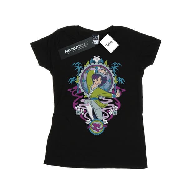 Disney Womens/Ladies Mulan Ornamental Cotton T-Shirt
