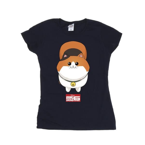 Disney Dam/Tjej Big Hero 6 Baymax Kitten Face T-shirt i bomull