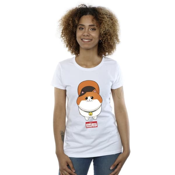 Disney Dam/Tjej Big Hero 6 Baymax Kitten Face T-shirt i bomull