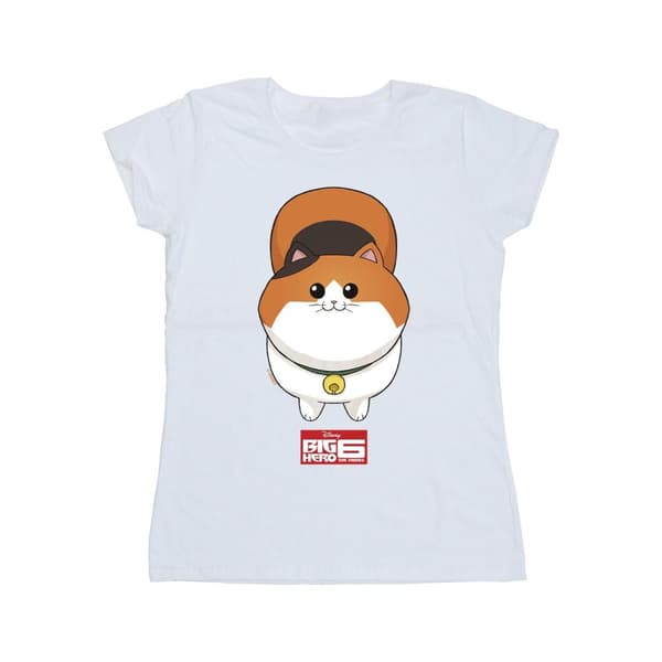 Disney Dam/Tjej Big Hero 6 Baymax Kitten Face T-shirt i bomull