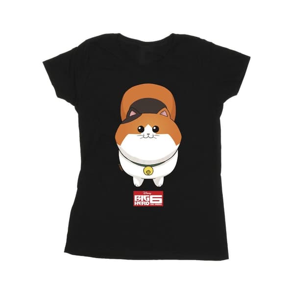 Disney Dam/Tjej Big Hero 6 Baymax Kitten Face T-shirt i bomull