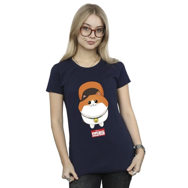 Disney Dam/Tjej Big Hero 6 Baymax Kitten Face T-shirt i bomull