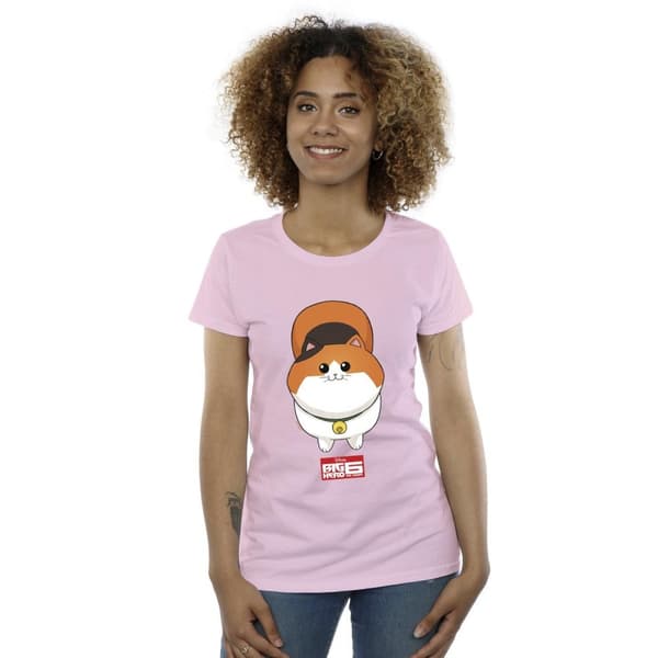Disney Dam/Tjej Big Hero 6 Baymax Kitten Face T-shirt i bomull