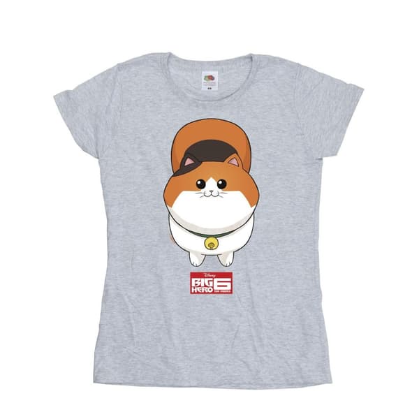 Disney Dam/Tjej Big Hero 6 Baymax Kitten Face T-shirt i bomull