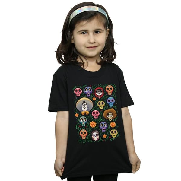 Disney T-shirt i bomull med Coco Heads-mönster för flickor